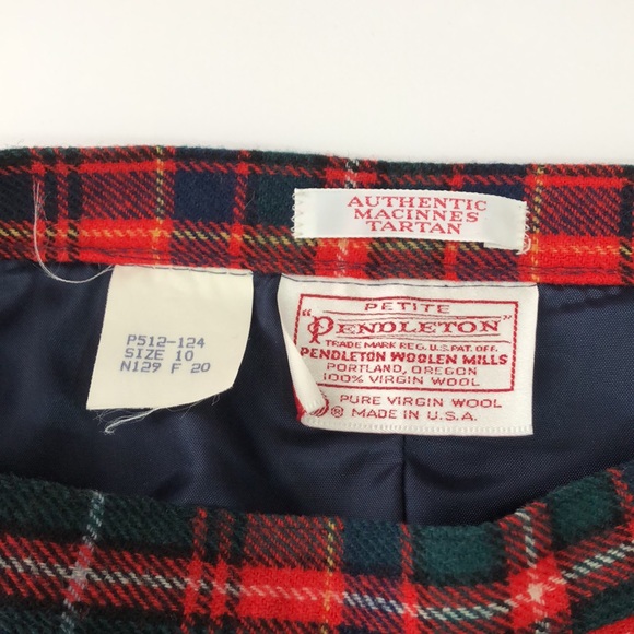 Pendleton Petite Wool Macinnes Tartan Skirt Vintage - Picture 5 of 5